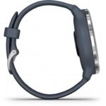 Montre Connectée Garmin Venu 2 Silver- Bracelet Bleu Gris – Image 6
